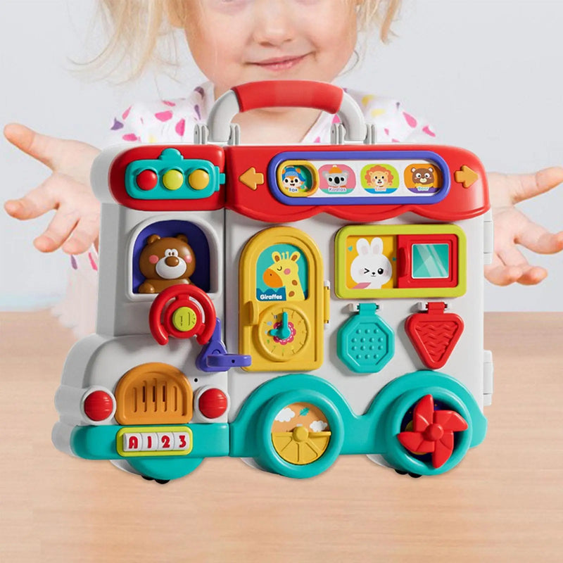 Busy Board für Kinder – 54-in-1-Sensory-Activity-Spielzeug mit Lichtern und Geräuschen