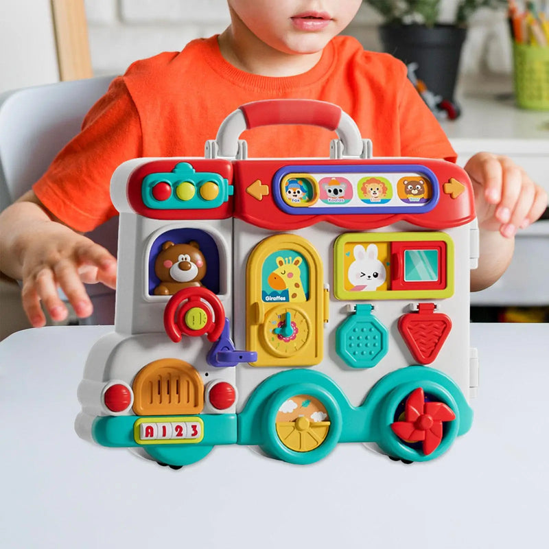 Busy Board für Kinder – 54-in-1-Sensory-Activity-Spielzeug mit Lichtern und Geräuschen