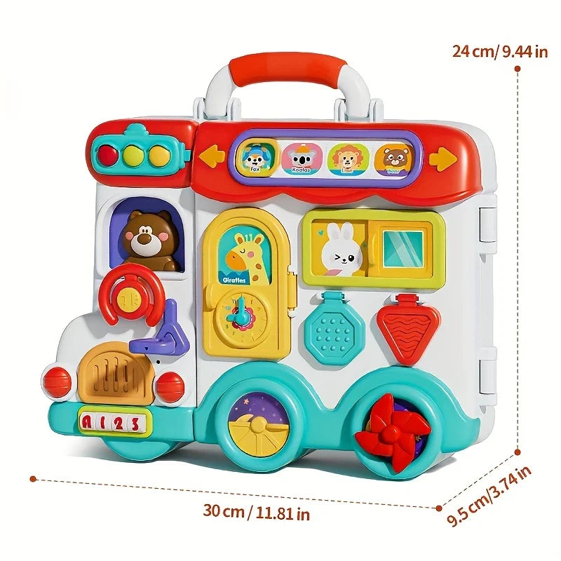 Busy Board für Kinder – 54-in-1-Sensory-Activity-Spielzeug mit Lichtern und Geräuschen